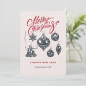 レトロのクリスマスデコールボール シーズンカード (スタンド正面)