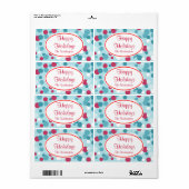 レトロのクリスマスドットラベル ラベル (フルシート)