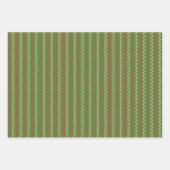 レトロのクリスマスボタニカルパターン ラッピングペーパーシート (正面2)