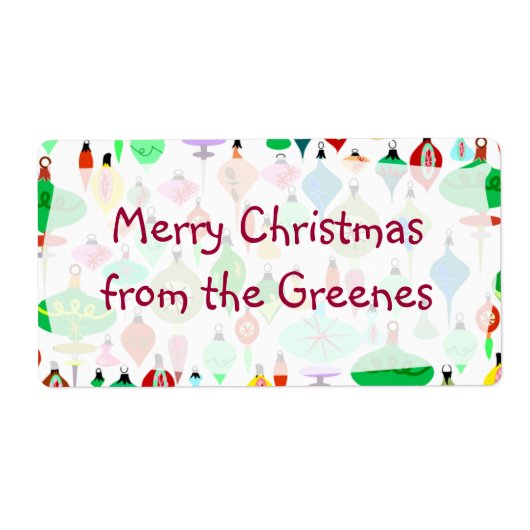 レトロのクリスマスラベル ラベル (正面)