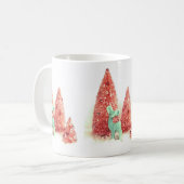レトロのクリスマス コーヒーマグカップ (正面左)