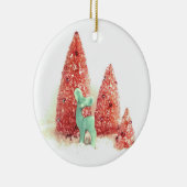 レトロのクリスマス セラミックオーナメント (右)