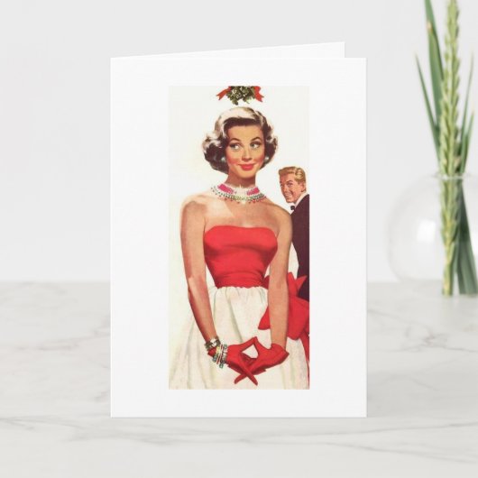 レトロのクリスマス – ミスタントーでお会いしよう。 シーズンカード (正面)