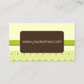 レトロのクローバー/モスグリーン 名刺 (裏面)