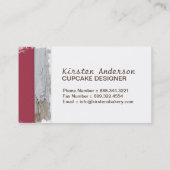 レトロのクールなカップケーキのベーカリーの名刺 名刺 (裏面)