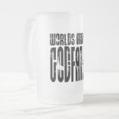 レトロのクールな教父: 世界ですばらしい教父 フロストグラスビールジョッキ (正面左)