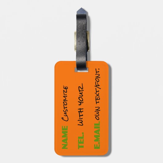 レトロのグラスゴーの二重デッカーバスを個人化して下さい ラゲッジタグ (裏面縦)