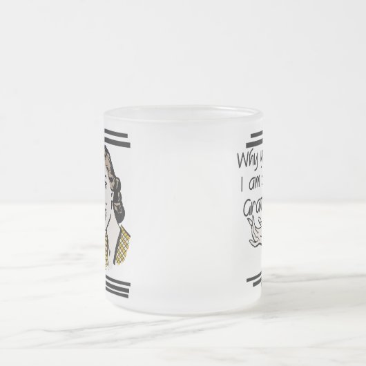 レトロのグラムのTシャツおよびギフト フロストグラスマグカップ (中央)