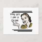 レトロのグラムのTシャツおよびギフト ポストカード (正面)