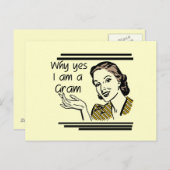 レトロのグラムのTシャツおよびギフト ポストカード (正面/裏面)