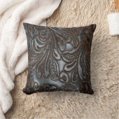 レトロのグランジでカスタムな革 クッション (ブランケット)