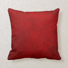 レトロのグランジで赤い革カスタム クッション