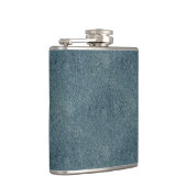 レトロのグランジなスエードのカスタムで青い質 フラスク (右)