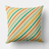 レトロのグランジな縞模様 クッション (裏面)