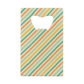 レトロのグランジな縞模様 クレジットカード栓抜き (裏面)