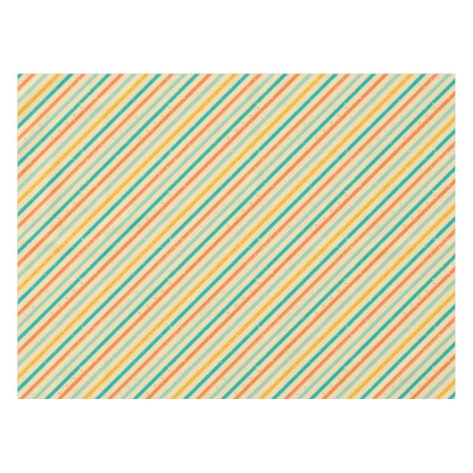 レトロのグランジな縞模様 テーブルクロス (正面(横))