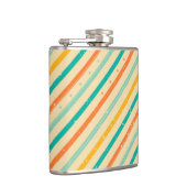 レトロのグランジな縞模様 フラスク (右)