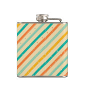 レトロのグランジな縞模様 フラスク (裏面)