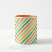 レトロのグランジな縞模様 マグカップ (中央)