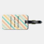 レトロのグランジな縞模様 ラゲッジタグ (裏面横)