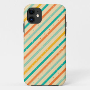レトロのグランジな縞模様 iPhone 11 ケース