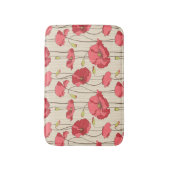 レトロのケシパターン バスマット (正面縦)