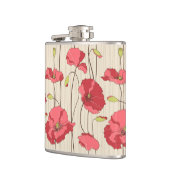 レトロのケシパターン フラスク (左)