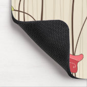 レトロのケシパターン マウスパッド (コーナー)