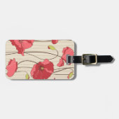 レトロのケシパターン ラゲッジタグ (正面横)