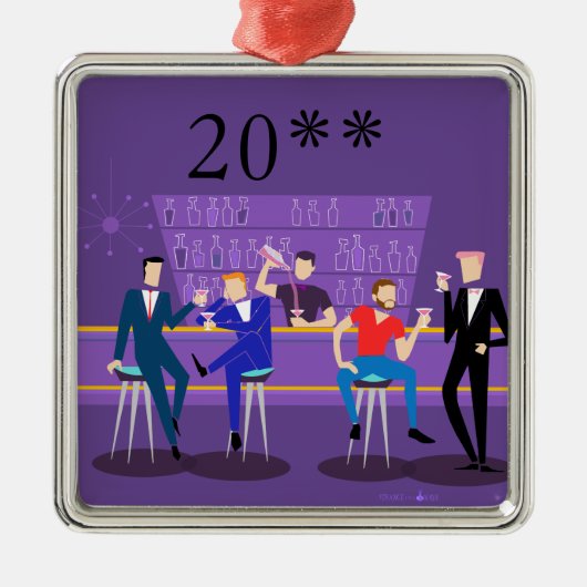 レトロのゲイバーのオーナメント メタルオーナメント (正面)