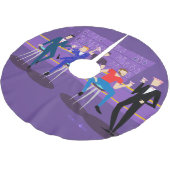 レトロのゲイバーのクリスマスツリーのスカート ブラッシュドポリエステルツリースカート (アングル)