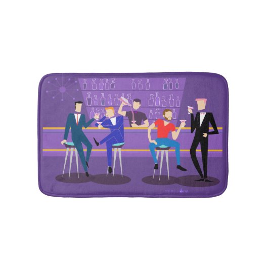 レトロのゲイバーのバス・マット バスマット (正面)