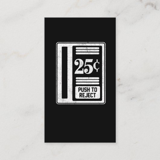 レトロのゲーマーのギフトのクラシックなアーケードの硬貨操作の25セント 名刺 (正面)