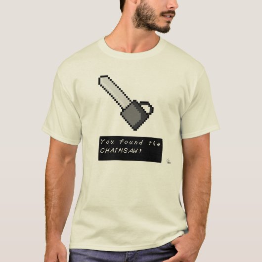 レトロのゲーマーのチェーンソーのワイシャツ Tシャツ (正面)