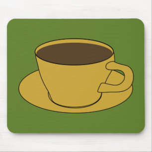 レトロのコーヒーカップのmousepad マウスパッド