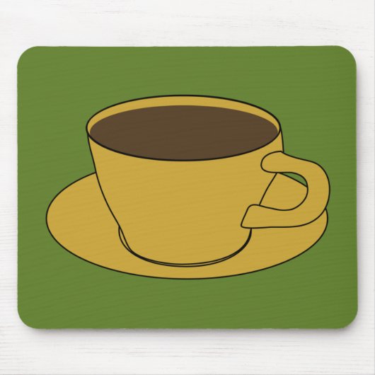 レトロのコーヒーカップのmousepad マウスパッド (正面)