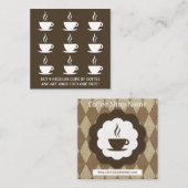 レトロのコーヒーダイヤモンドのロイヤリティの穿孔器 ロイヤリティカード (正面/裏面)