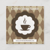 レトロのコーヒーダイヤモンドのロイヤリティの穿孔器 ロイヤリティカード (裏面)