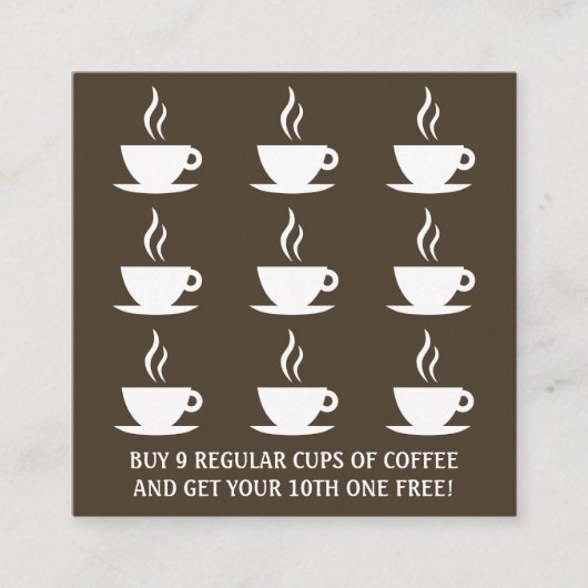 レトロのコーヒーダイヤモンドのロイヤリティの穿孔器 ロイヤリティカード (正面)