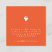 レトロのコーヒーダイヤモンドのロイヤリティの穿孔器 ロイヤリティカード (裏面)