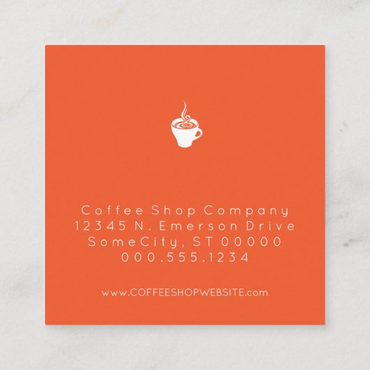 レトロのコーヒーダイヤモンドのロイヤリティの穿孔器 ロイヤリティカード (裏面)