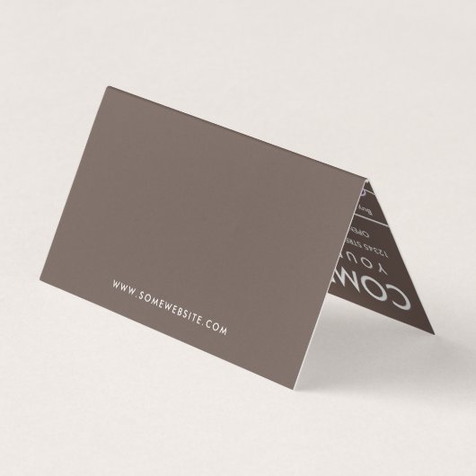 レトロのコーヒーライン折られたロイヤリティのスタンプカード 名刺 (裏面)