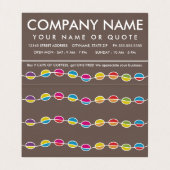 レトロのコーヒーライン折られたロイヤリティのスタンプカード 名刺 (内部フラット)