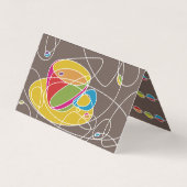 レトロのコーヒーライン折られたロイヤリティのスタンプカード 名刺 (正面)