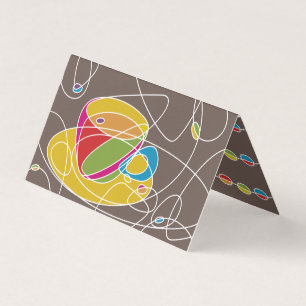 レトロのコーヒーライン折られたロイヤリティのスタンプカード 名刺