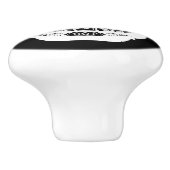 レトロのコーヒーラベル セラミックノブ (側面)