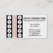 レトロのコーヒーロイヤリティプログラム ロイヤリティカード (裏面)