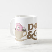 レトロのコーヒー及びドーナツ コーヒーマグカップ (正面左)