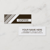 レトロのコーヒー スキニー名刺 (正面/裏面)