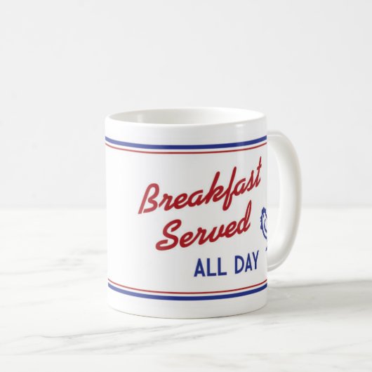 レトロのコーヒー・マグのダイナーのマグの一定のレトロのスタイル コーヒーマグカップ (正面右)